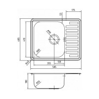 IDDIS мойка нерж. сталь шелк 585x485 strit s STR58SDi77