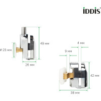 IDDIS Ролики, 2 верхних, двойные; 2 нижних, одинарные, D=23 мм, хром, стекло 4 мм, , 966M23C4DZ