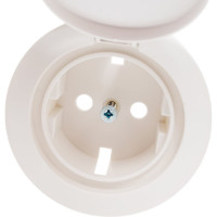 Лицевая панель Legrand Программа Celiane для розетки 2К+3 немецкого стандарта с защитной крышкой IP 44 белый 067841