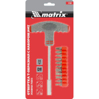 Отвертка с набором бит 11 шт MATRIX 11567