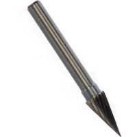 Шарошка карбидная Профи коническая с заостренным наконечником для прямошлифовальных машин FIT HQ 36596