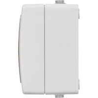 Блок комбинированный TDM ELECTRIC горизонтальный выключатель 2-кл. + розетка 2П+З с з/ш БКВР IP54 "Вуокса" SQ1803-0012