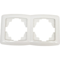 Рамка 2-х постовая вертикальная белая серия "Онега" TDM ELECTRIC SQ1805-0027