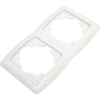 Рамка 2-х постовая вертикальная белая серия "Онега" TDM ELECTRIC SQ1805-0027