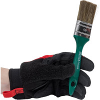 Флейцевая кисть, толщина 11мм, 70% ПЭT / 30% натуральная щетина, нержавеющий обжим, пластиковая ручка, ширина 40мм МASTER COLOR 30-0232