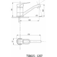 Смеситель для кухни Tsarsberg тип ГОСТ См-УмОЦБА и См-МОЦБА TSB-615-1207