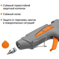 Клеевой пистолет TDM ELECTRIC КП-80 11,3 мм, с подставкой, шнур 1,3 м, 80 Вт, Т=220 С "Алмаз" SQ1024-0102