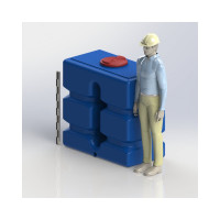 Емкость с крышкой Asplast П1000Д EL-22P-CA-P1000L-DB
