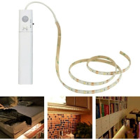 Подсветка для шкафов ГЕЛЕОС H1 на батарейки 4xAAA, теплый свет, лента 1м, LED-H1
