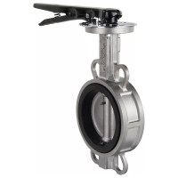 Затвор дисковый поворотный DN.ru 316L-316L-NBR Ду300 Ру16 с рукояткой D050-01516