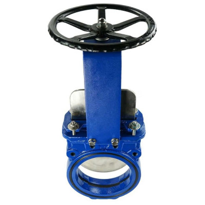 Задвижка шиберная DN.ru GGG40-SS304-NBR-2W Ду200 Ру10 двусторонняя, штурвал D040-03175