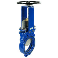 Задвижка шиберная DN.ru GGG40-SS304-NBR-2W Ду200 Ру10 двусторонняя, штурвал D040-03175