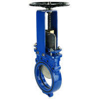 Задвижка шиберная DN.ru GGG40-SS304-NBR-2W Ду200 Ру10 двусторонняя, штурвал D040-03175