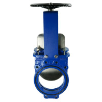 Задвижка шиберная DN.ru GGG40-SS304-NBR-2W Ду200 Ру10 двусторонняя, штурвал D040-03175