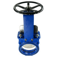 Задвижка шиберная DN.ru GGG40-SS304-NBR-2W Ду200 Ру10 двусторонняя, штурвал D040-03175