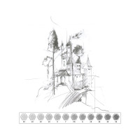 Набор чернографитных карандашей Faber-Castell Castell 9000 Design Set 12 шт, 5H-5B, заточенный, металлический корпус 119064