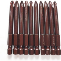 Бита DELUXE (10 шт; PH2; 70 мм; S2+Bronze) Pobedit 2616723