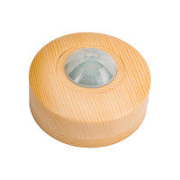 Датчик движения TDM ELECTRIC ДДП-03С "ЭКО" 1200Вт, 10-900с, 6м, 3+Лк, 120 сбоку+360 сверху градусов, IP33, сосна SQ0324-0043