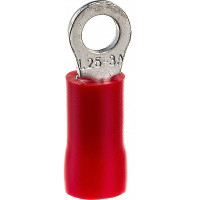 Кольцевой изолированный наконечник KLR ROV-301 с ПВХ манжетой 0.25...1.65мм2/М3/Красный/6500301