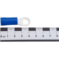 Кольцевой изолированный наконечник KLR ROV-814 с ПВХ манжетой 10.5...16.7мм2/М8/Синий/6500814