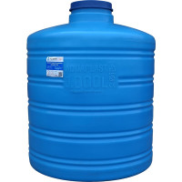 Овально-вертикальная емкость AQUAPLAST 1000 л, синяя, маленькая 4630017951994