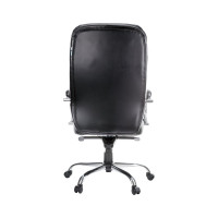 Кресло руководителя Helmi HL-ES07 Resolution повышенной прочности, экокожа черная, хром 282343