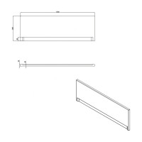 Фронтальная панель для ванны Cersanit UNIVERSAL TYPE 1 170 63328