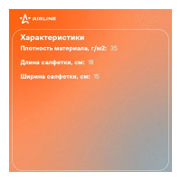 Влажные салфетки для стеклянных поверхностей Airline 10 шт. AN-M-02