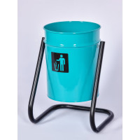 Уличная урна ПРОФМЕТСТИЛЬ металлическая, бирюзовая 384