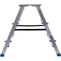 Стремянка STAIRS алюминиевая двухсторонняя с мини-платформой 3 ступени AMP203
