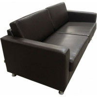 Диван Мягкий офис Ватсон трехместный коричневый ВТС303ШК