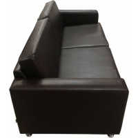 Диван Мягкий офис Ватсон трехместный коричневый ВТС303ШК