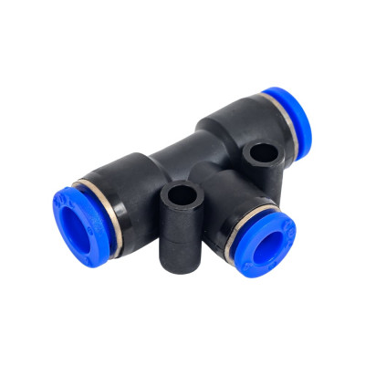 Фитинг Т-образный пластиковый 8 мм на 6 мм CDC Pneumatics PGT 0806N