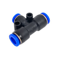 Фитинг Т-образный пластиковый 8 мм на 6 мм CDC Pneumatics PGT 0806N