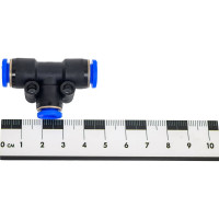 Фитинг Т-образный пластиковый 8 мм на 6 мм CDC Pneumatics PGT 0806N