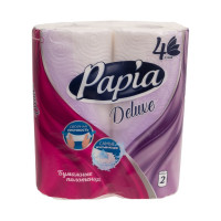 Бумажные полотенца PAPIA DELUXE 4 слоя, 2 рулона 1/2 листа 1015031447 1015031524