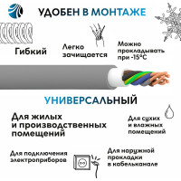 Кабель ОРЕОЛ NYM-J 5х1,5 мм ГОСТ 50 м 00-00004214