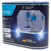 Комплект ламп Clearlight H27, 12 В, 27 Вт, WhiteLight, 2 шт. MLH27WL