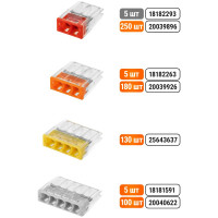 Клеммы для проводов универсальные строительно- монтажные (2,5мм2) с пастой TDM ELECTRIC в упаковке 5 штук SQ0517-0121