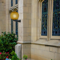 Уличный светильник-шар APEYRON с основанием, 250мм НТУ11-60-253