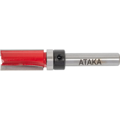 Фреза пазовая прямая с подшипником (12,7х26 мм; хвостовик 8 мм) Атака 8141530