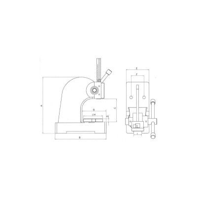Реечный пресс CNIC 0.5 т, ход 110 мм, LTY0 1/2 т 32652