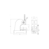 Реечный пресс CNIC 0.5 т, ход 110 мм, LTY0 1/2 т 32652