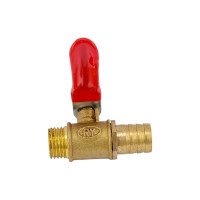 Краник латунный елочка 12 мм - резьба наружная 1/4" Pegas pneumatic 4416