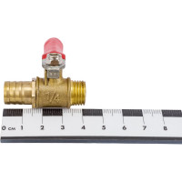 Краник латунный елочка 12 мм - резьба наружная 1/4" Pegas pneumatic 4416