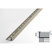 Профиль окантовочный L-образный алюминиевый ЛУКА 12,5 мм, 2,7 м, 5 шт, Шампань УТ000021248