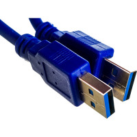Кабель USB Cablexpert 3.0 AM/AM 1м, медь, экран, синий, пакет CCP-USB3-AMAM-1M