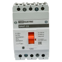Автоматический выключатель TDM ELECTRIC ВА87-33 3Р 125А 18кА SQ0751-0028