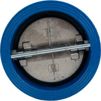 Обратный клапан Ci Ду150 Ру16 двухдисковый межфланцевый чугунный D100-01755