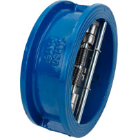 Обратный клапан Ci Ду150 Ру16 двухдисковый межфланцевый чугунный D100-01755